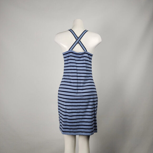 Sandwich Blue Striped Cotton Mini Dress Size L - Picture 6 of 9